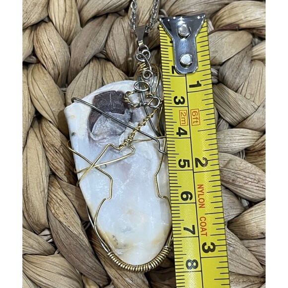 Authentic Oyster Shell From North Carolina Wrapped Silver & Gold Tone Coastal - Picture 10 of 11